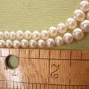 Vintage 2 strand Pearl necklace Rhinestones clasp Japan never worn ivory graduated Wedding