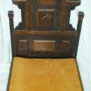 Antique Rococo Revival large doll bed wood slats doweled sides