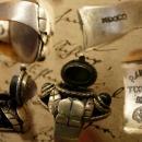 Vintage Signed Taxco Mexican Amethyst Poison ring ornate metal work