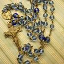 Antique Rosary Vintage Sacred Heart pendant brooch