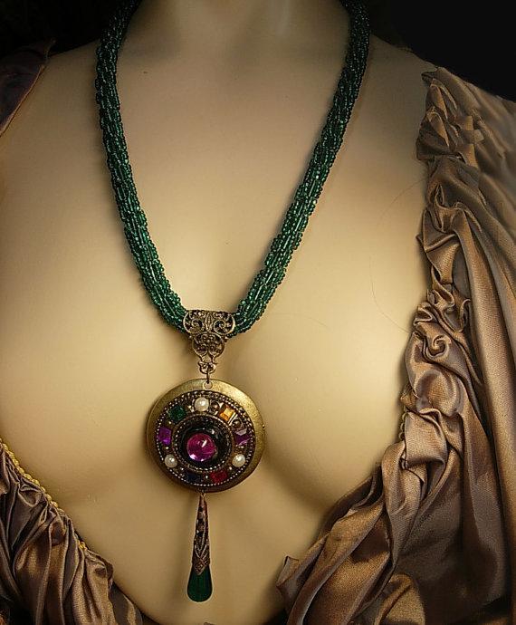 Vintage Flapper necklace meets a Gypsy pendant