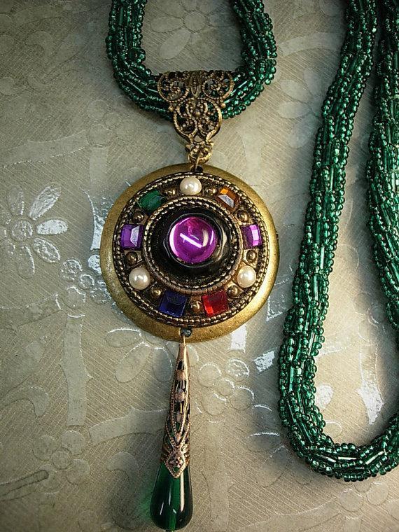 Vintage Flapper necklace meets a Gypsy pendant