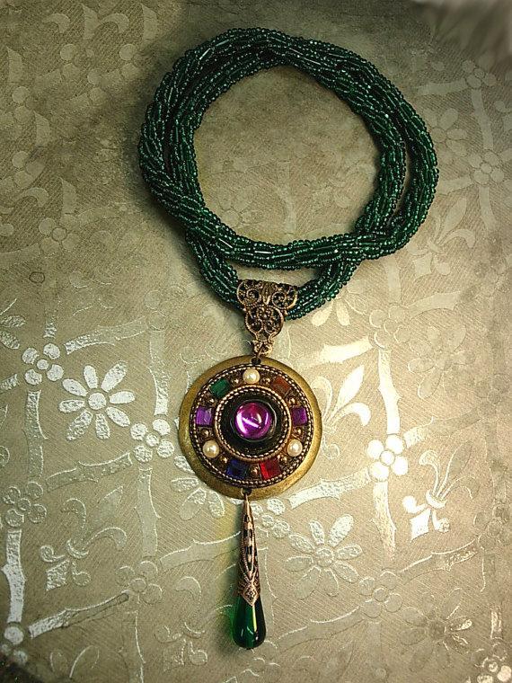 Vintage Flapper necklace meets a Gypsy pendant