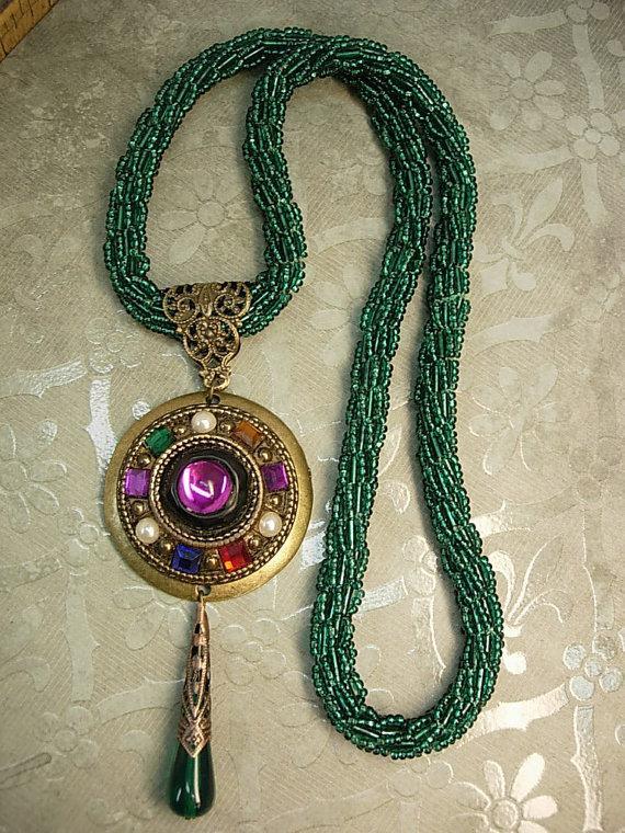 Vintage Flapper necklace meets a Gypsy pendant