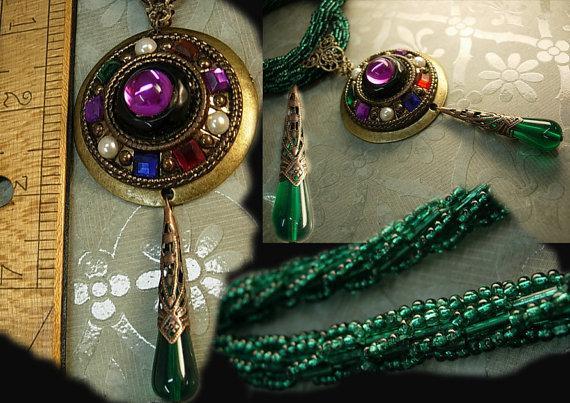 Vintage Flapper necklace meets a Gypsy pendant