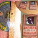 Antique Victorian Fan Needlecase Queen with jewels and crown and angel needlebook Japan