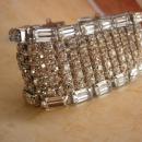 Vintage 7 row bracelet BRILLIANT Baguette Rhinestones Showstopper bracelet LOADED with glass stones