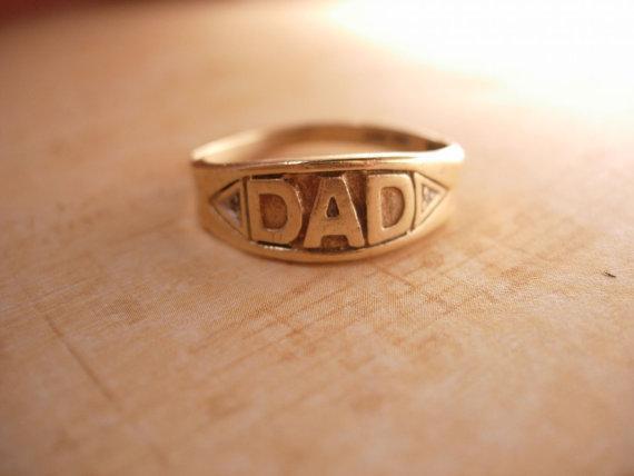 Vintage 10kt Gold DAD Ring Fathers Day Birthday