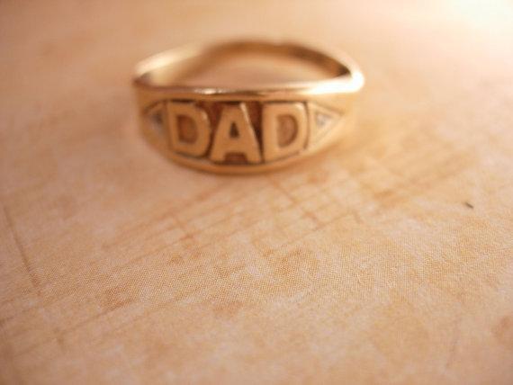 Vintage 10kt Gold DAD Ring Fathers Day Birthday