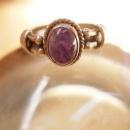 Vintage Amethyst Gothic Sterling ring Genuine gemstone