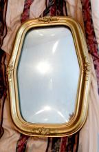 Antique Bubble glass Shrine box frame with mirror