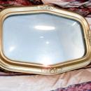 Antique Bubble glass Shrine box frame with mirror