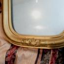 Antique Bubble glass Shrine box frame with mirror