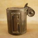 1800's Sheffield lidded mustard pot Walker & Hall with silver hallmarks