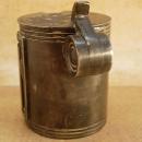 1800's Sheffield lidded mustard pot Walker & Hall with silver hallmarks