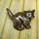 Vintage Napier sterling brooch Halloween cat signed brooch