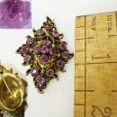 ANtique Ruby Brooch 13cts 1880 period piece Rare beauty