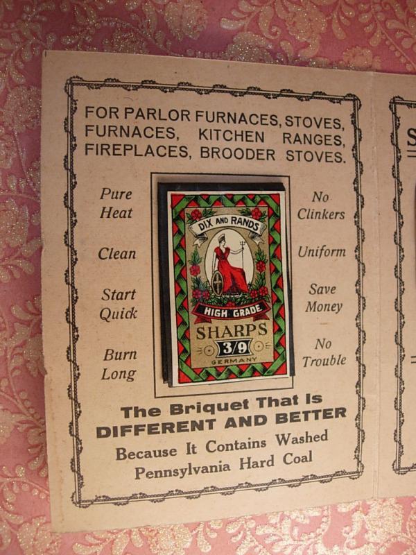 1930s Advertising Needlecase Stott Briquets Needlebook COMPLETE with all original needles