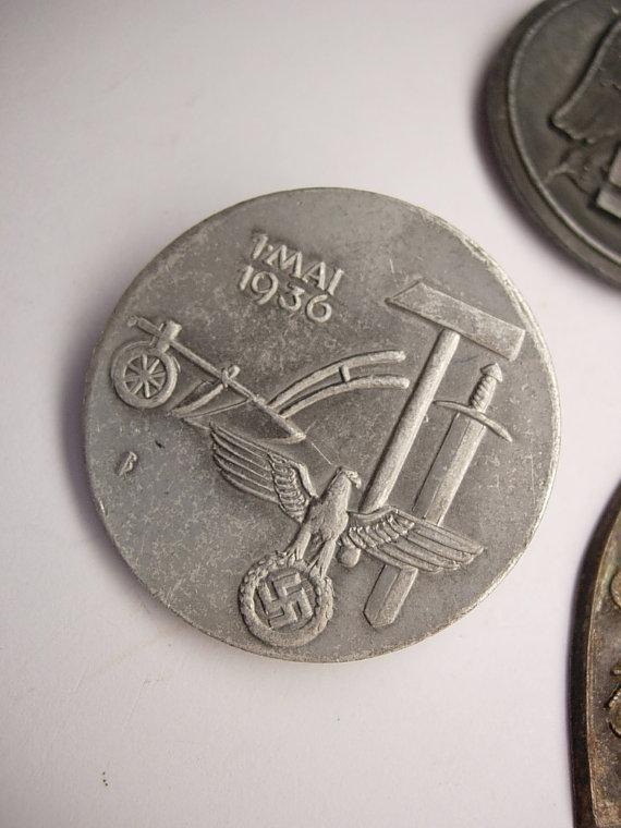 Lot Vintage Russian Front Nazi Medal Thing Julich 1934 Pinback NOWA Hamburg 39