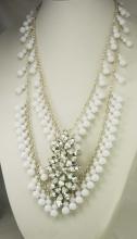 Dramatic Rhinestone wedding Bib necklace HUGE centerpiece chandelier drops