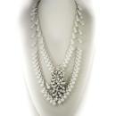 Dramatic Rhinestone wedding Bib necklace HUGE centerpiece chandelier drops