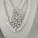 Dramatic Rhinestone wedding Bib necklace HUGE centerpiece chandelier drops