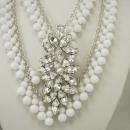 Dramatic Rhinestone wedding Bib necklace HUGE centerpiece chandelier drops