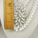 Dramatic Rhinestone wedding Bib necklace HUGE centerpiece chandelier drops