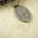 Vintage Rosary bracelet Medieval sacred heart Religious medal fob