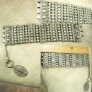 Vintage Rosary bracelet Medieval sacred heart Religious medal fob