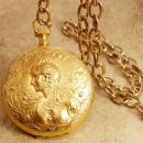 Minerva GOddess pocketwatch Locket Watch chain necklace hidden compartment
