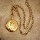 Minerva GOddess pocketwatch Locket Watch chain necklace hidden compartment