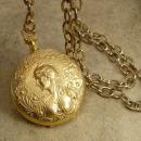 Minerva GOddess pocketwatch Locket Watch chain necklace hidden compartment