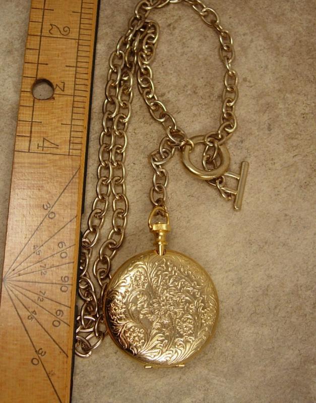 Minerva GOddess pocketwatch Locket Watch chain necklace hidden compartment