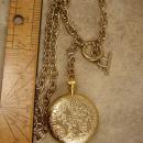 Minerva GOddess pocketwatch Locket Watch chain necklace hidden compartment