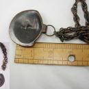 Vintage Bizarre bronze Face Necklace Hand wrought animal human