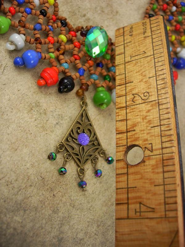 Bohemian Fringe Necklace Collar bib Choker Rhinestones fringe drop