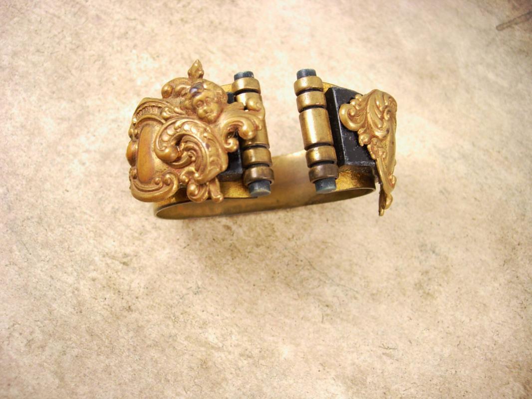 Early 1900 Victorian mourning Cherub bracelet