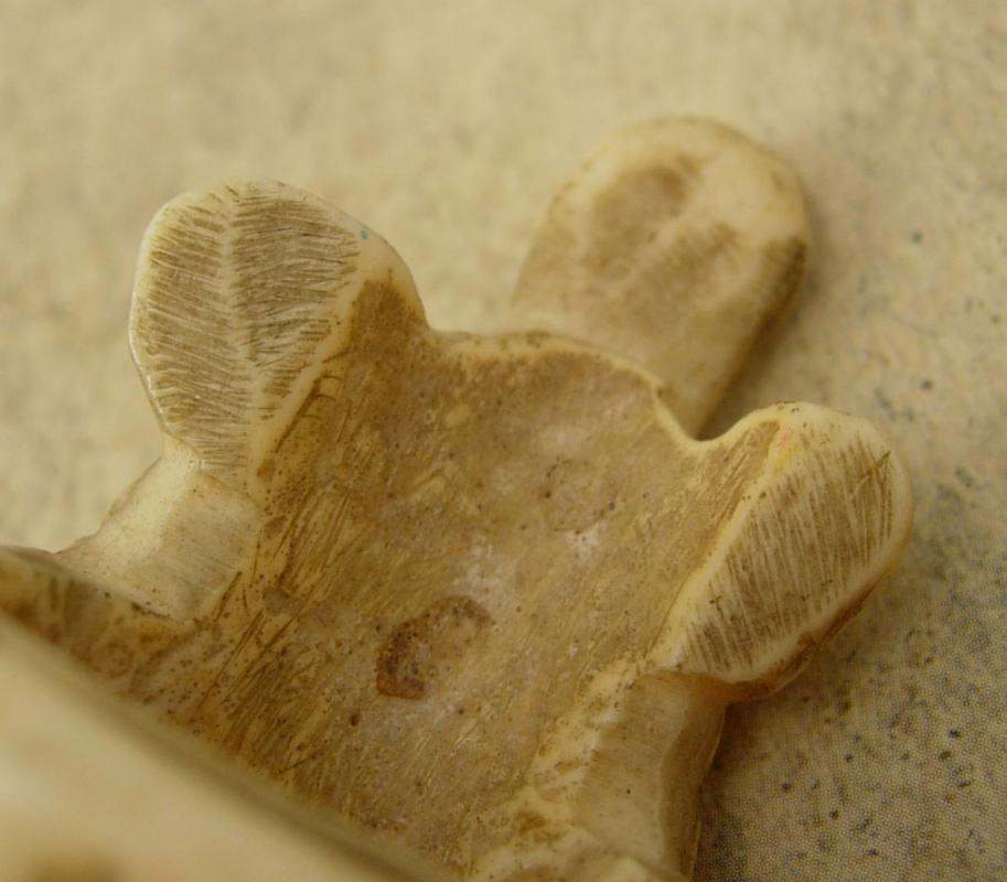 Primitive CARVED Figural RING Huge Old CHINESE Bizarre Turtle