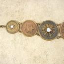 Vintage Victorian Sun genuine OPAL FOb Chain Graduated watch FOB steampunk