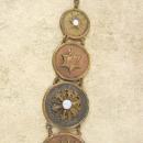 Vintage Victorian Sun genuine OPAL FOb Chain Graduated watch FOB steampunk