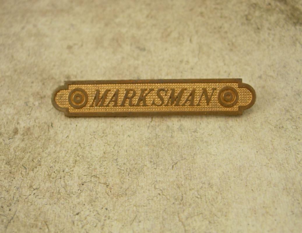 1914-1918 2 Target Marksman pin brooch medal long Medal raised relief