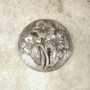 HUGE Vintage 1930s brooch NOUVEAU SILVER layered flower