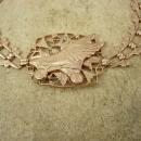 Vintage 14kt ROSE gold VICTORIAN Bookchain bracelet winged skates roller rink