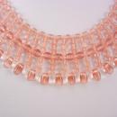 Vintage WW11 depression Necklace ROSE Czech Glass 600 Bead Collar Festoon SIGNED