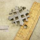 Antique Byzantine Cross Brooch SIGNED Etruscan sterling