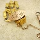 Antique fancy art deco Watch chain and fob seal greek key