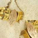 Antique fancy art deco Watch chain and fob seal greek key