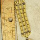 Antique fancy art deco Watch chain and fob seal greek key