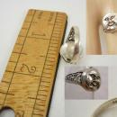 Vintage sterling Man in the MOON Poison Ring Mystical hidden treasure box size 7 1/2
